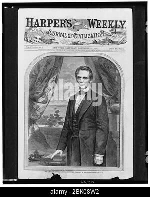 Abraham Lincoln, né au Kentucky, 12 février 1809 - photographié par Brady. Banque D'Images