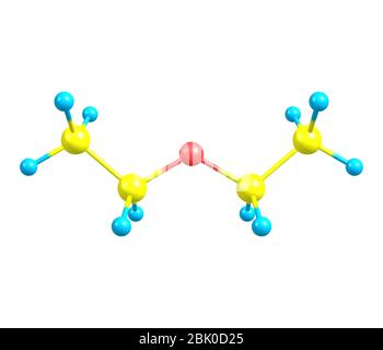 L'éther diéthylique (éthoxyéthane, éther éthylique, éther sulfurique ou éther) est un composé organique Banque D'Images