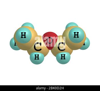 L'éther diéthylique (éthoxyéthane, éther éthylique, éther sulfurique ou éther) est un composé organique Banque D'Images