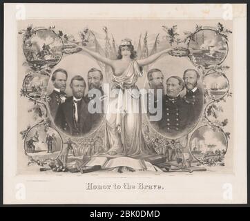 Honneur aux braves - Lithog. & imprimé par Chr. Kimmel & Forster, N. Y. Banque D'Images