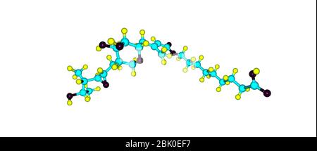 Mupirocine est un antibiotique topique utile contre les infections superficielles de la peau telles que l'impetigo ou la folliculite. illustration tridimensionnelle Banque D'Images