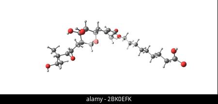 Mupirocine est un antibiotique topique utile contre les infections superficielles de la peau telles que l'impetigo ou la folliculite. illustration tridimensionnelle Banque D'Images