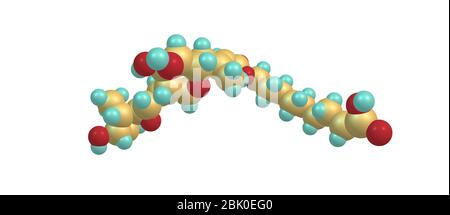 Mupirocine est un antibiotique topique utile contre les infections superficielles de la peau telles que l'impetigo ou la folliculite. illustration tridimensionnelle Banque D'Images