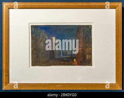 Horreur et délight-Turner-Venice-San Marco et la Piazzetta avec San Giorgio Maggiore, nuit DSC2179. Banque D'Images