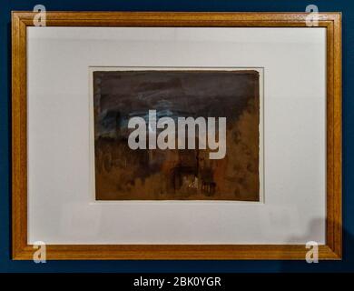 Horreur et délight-Turner-Venise, le Campanile de San Marco depuis le toit de l'Hôtel Europa, Moonlight DSC2177. Banque D'Images