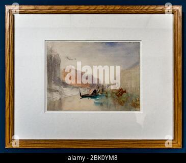 Horreur et délight-Turner-Venice-les marches de Santa Maria della Salute, à la recherche du Grand Canal DSC2171. Banque D'Images