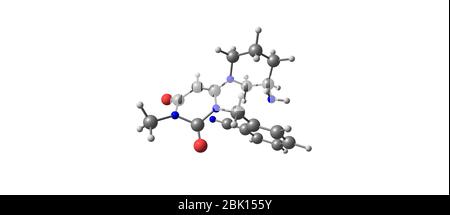 L’alogliptine est un médicament antidiabétique administré par voie orale dans la classe inhibiteur DPP-4. illustration tridimensionnelle Banque D'Images