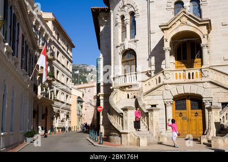 Palais de Justice dans le Vieux Monaco, Monte Carlo City, Monaco, Europe Banque D'Images