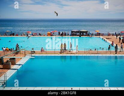 Piscine Sea point Pavilion, le Cap, Afrique du Sud Banque D'Images