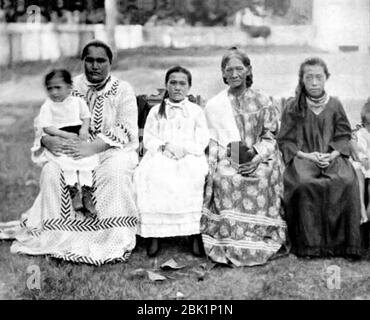 Famille royale Huahine, fin du XIXe siècle. Banque D'Images