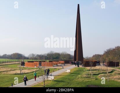 Le Spire au Centre international de commandement des bombardiers Lincoln a été inauguré en 2018 Banque D'Images