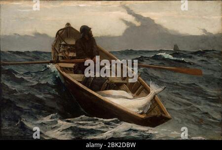 Winslow Homer - l'avertissement de brouillard (1885). Banque D'Images