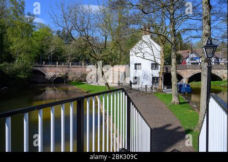 Pont Alphabet - le Delph and Nailmakers Cottage, Worsley, Salford, Manchester Banque D'Images