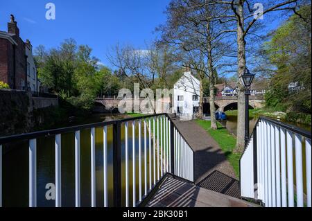 Pont Alphabet - le Delph and Nailmakers Cottage, Worsley, Salford, Manchester Banque D'Images