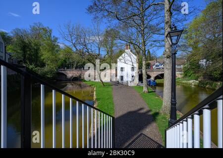 Pont Alphabet - le Delph and Nailmakers Cottage, Worsley, Salford, Manchester Banque D'Images