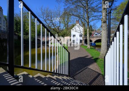 Pont Alphabet - le Delph and Nailmakers Cottage, Worsley, Salford, Manchester Banque D'Images