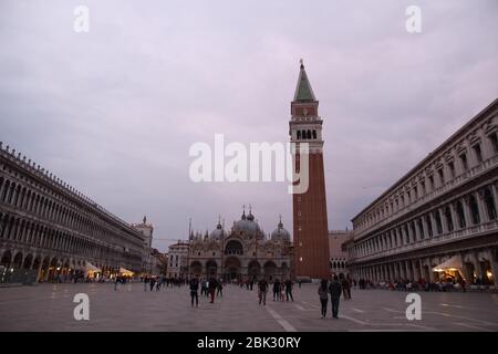 Venise, ITALIE - 26 mai 2019 : vue panoramique sur la place San Marco Banque D'Images