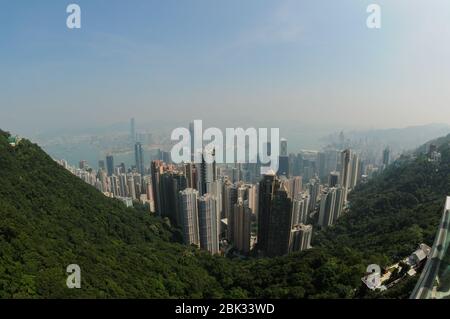 Vue depuis le sommet de Victoria's Peak Banque D'Images