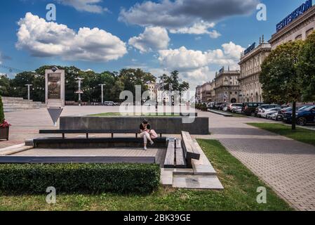 Place centrale d'octobre à Minsk Banque D'Images