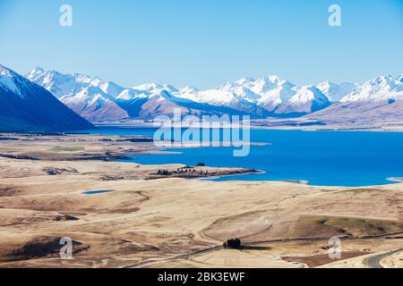 Observatoire du Mont John au lac Tekapo en Nouvelle-Zélande Banque D'Images