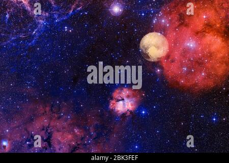 Pluton. Des planètes de qualité impressionnante du système solaire. Éléments de cette image fournie par la NASA Banque D'Images