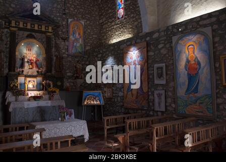 Chapelle Saint-juste et Ruffine Prats de Molo France du Sud. Artiste , Jean Larése aussi connu comme Jean Llaréus. SYSTÈMES HOMER Banque D'Images