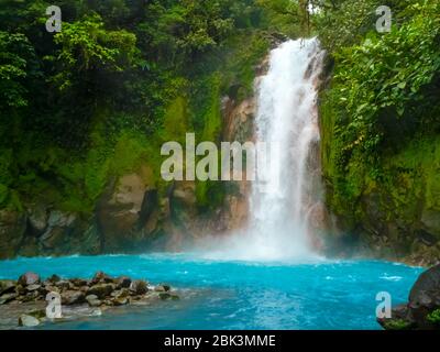 Rio Celeste, parc national du volcan Tenorio, Costa Rica Banque D'Images