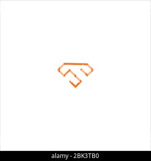 Première lettre logo tt ou modèle de conception vectoriel de logo t Illustration de Vecteur