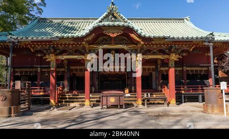 Nezu Shrine main Building, Tokyo, Japon Banque D'Images