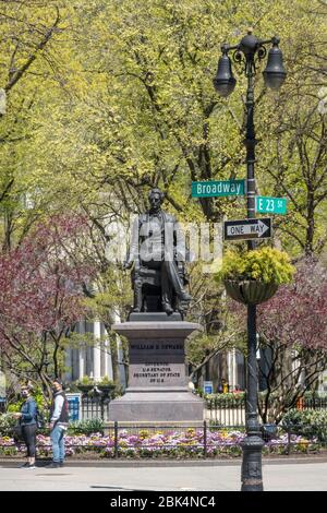 William Henry Seward, statue, Madison Square Park, New York City, USA Banque D'Images