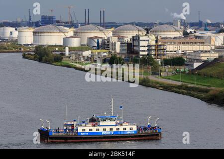 Zaandam Ferry, Mer du Nord, Canal, Amsterdam, Pays-Bas, Europe Banque D'Images