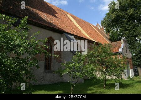 Pasym Pologne Église évangélique gothique de la confession d'Augsbourg. Passenheim Polen Gotische evangelische Kirche des Augsburger Bekenntnisses. 哥特式教堂 Banque D'Images