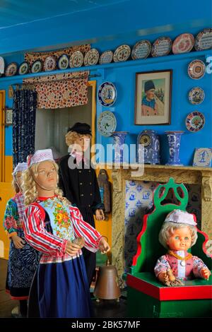 Maison de pêcheur traditionnel, l'île de Marken, Hollande du Nord, Pays-Bas, Europe Banque D'Images