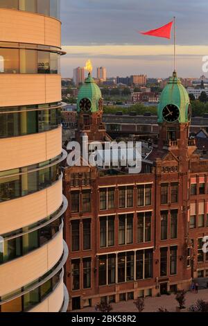 Hôtel New York (bâtiment Old Holland America Line), Wilhelminaplein, Rotterdam, Pays-Bas, Europe Banque D'Images