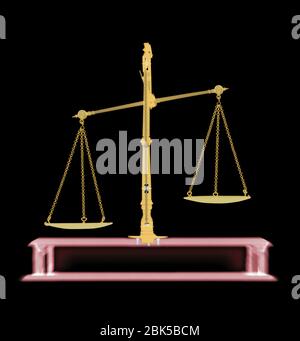Balance des échelles, rayons X colorés. Banque D'Images