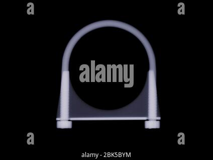 Support de tuyau d'échappement, rayons X. Banque D'Images