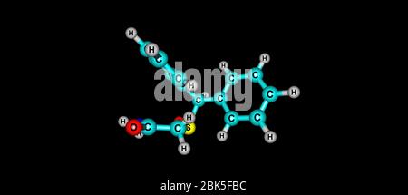 Le modafinil est un agent favorisant l'éveil ou eugeric utilisé pour le traitement de troubles tels que la narcolepsie, le trouble du sommeil par quart de travail. illustration 3d Banque D'Images