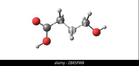 L'acide hydroxybutyrique ou GHB ou l'acide 4-hydroxybutanoïque est un neurotransmetteur naturel et un médicament psychoactif. C'est un précurseur de GABA, glu Banque D'Images