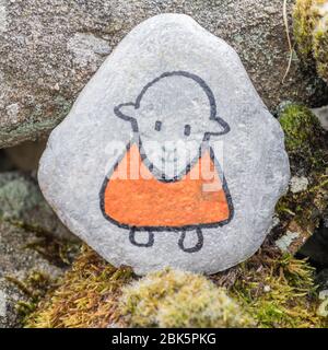 Pierres peintes long Preston Banque D'Images