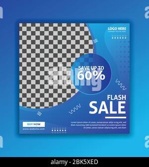 Flash Sale Shopping social Media Banner Template, Fashion sale offre social media banner Vector template Illustration de Vecteur