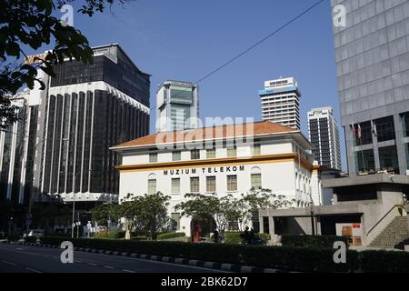 Musée Telekom de Kuala Lumpur, avec expositions interactives sur l'histoire du téléphone et des télécommunications. Banque D'Images