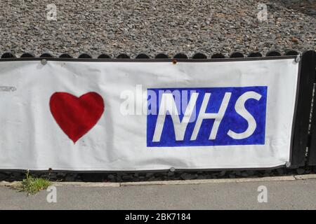 Easingwold, Yorkshire du Nord, Royaume-Uni. 2 mai 2020. Coronavirus - Merci NHS et des photos de Market place à Easingwold et Crayke, North Yorkshire, 2 mai 2020, crédit Matt Pennington crédit: Matt Pennington/Alay Live News Banque D'Images