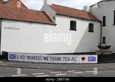 Easingwold, Yorkshire du Nord, Royaume-Uni. 2 mai 2020. Coronavirus - Merci NHS et les principaux travailleurs photos de Easingwold, North Yorkshire, 2 mai 2020, crédit Matt Pennington crédit: Matt Pennington/Alay Live News Banque D'Images