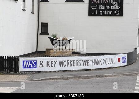 Easingwold, Yorkshire du Nord, Royaume-Uni. 2 mai 2020. Coronavirus - Merci NHS et les principaux travailleurs photos de Easingwold, North Yorkshire, 2 mai 2020, crédit Matt Pennington crédit: Matt Pennington/Alay Live News Banque D'Images