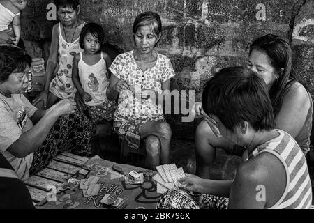 Vivre dans les cimetières, Manille, Philippines Banque D'Images