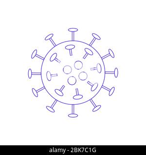 Présentation schématique du virus Corona. Basse-Bavière. Allemagne Banque D'Images