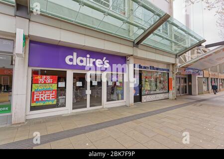 Claire's et Blue Banana dans Union Street Banque D'Images