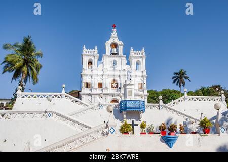 Église notre Dame de l'Immaculée conception à Panaji, Goa, Inde Banque D'Images