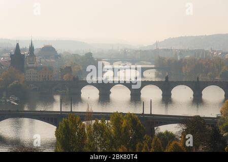 Les ponts de Prague Banque D'Images