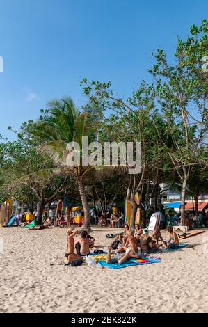 La plage de Kuta Bali, Indonésie Banque D'Images